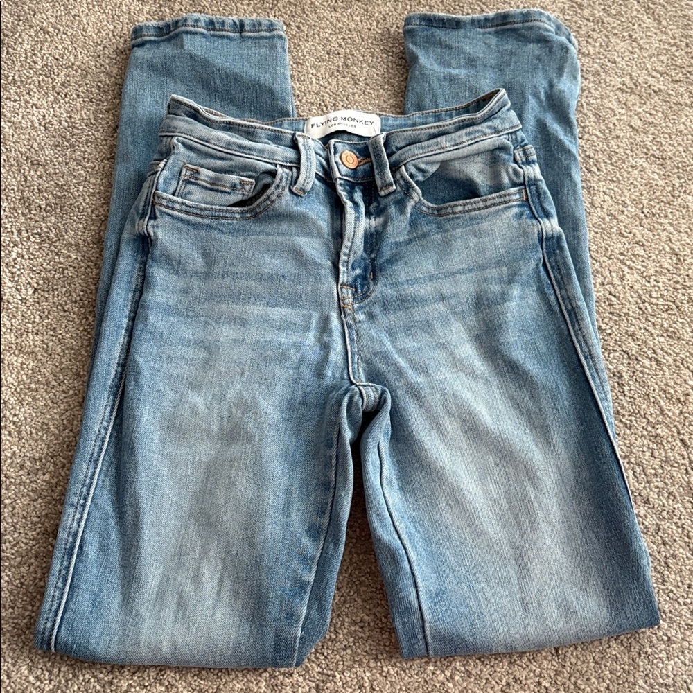 Flying Monkey High Rise Slim Straight Jeans - Picture 3 of 5